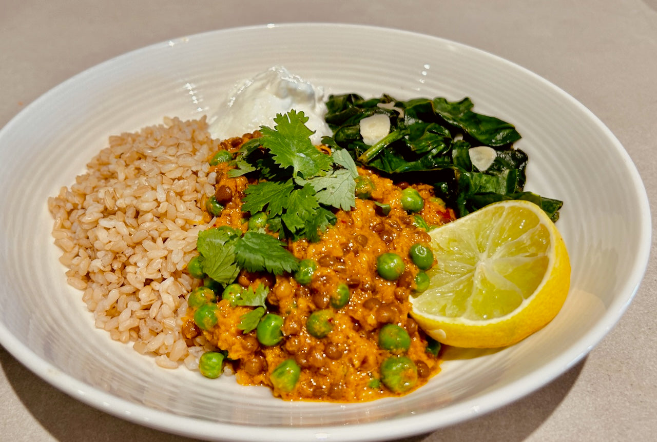 Coconut Lentil Curry with Brown Rice