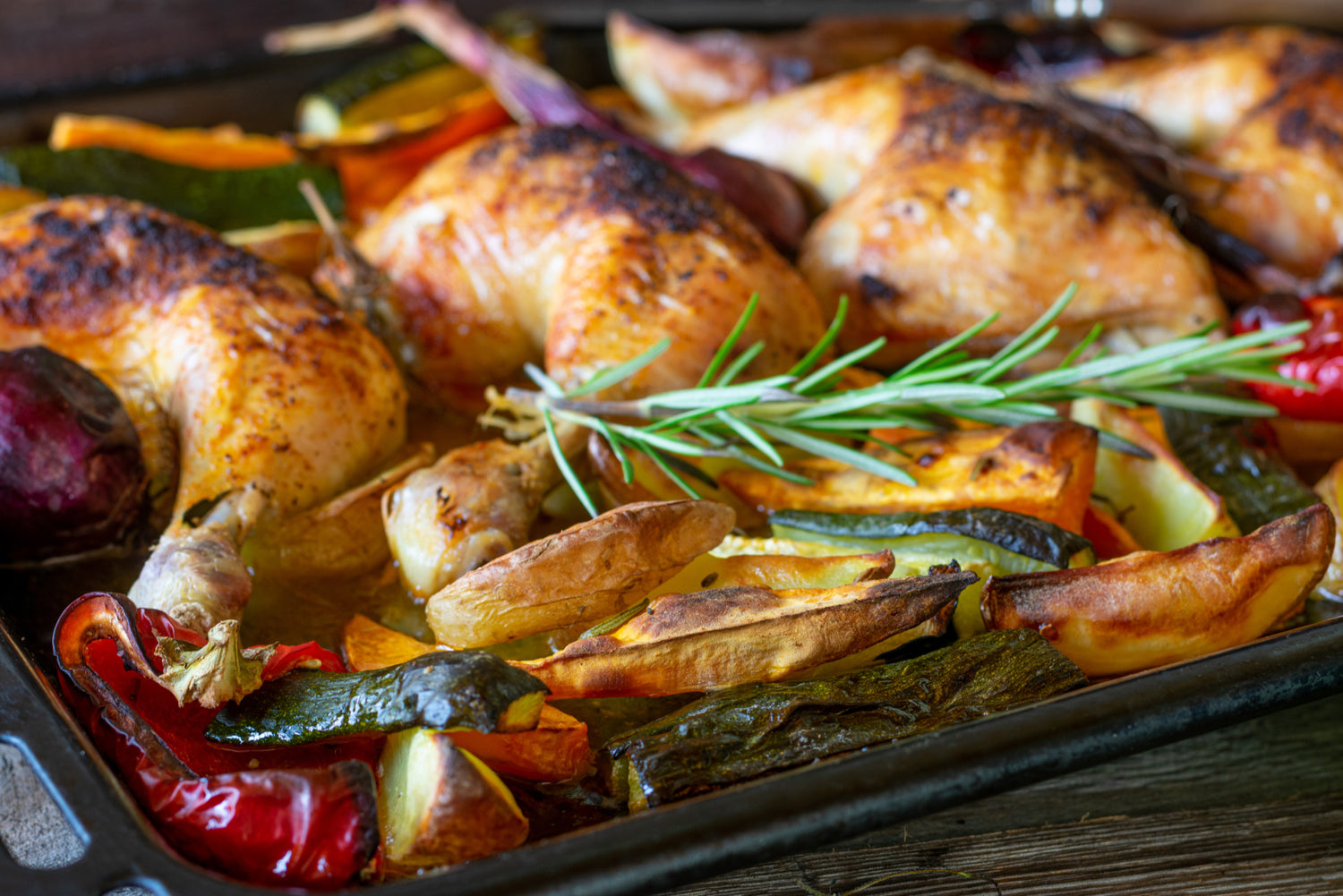 Roast Chicken Vegetable Bake