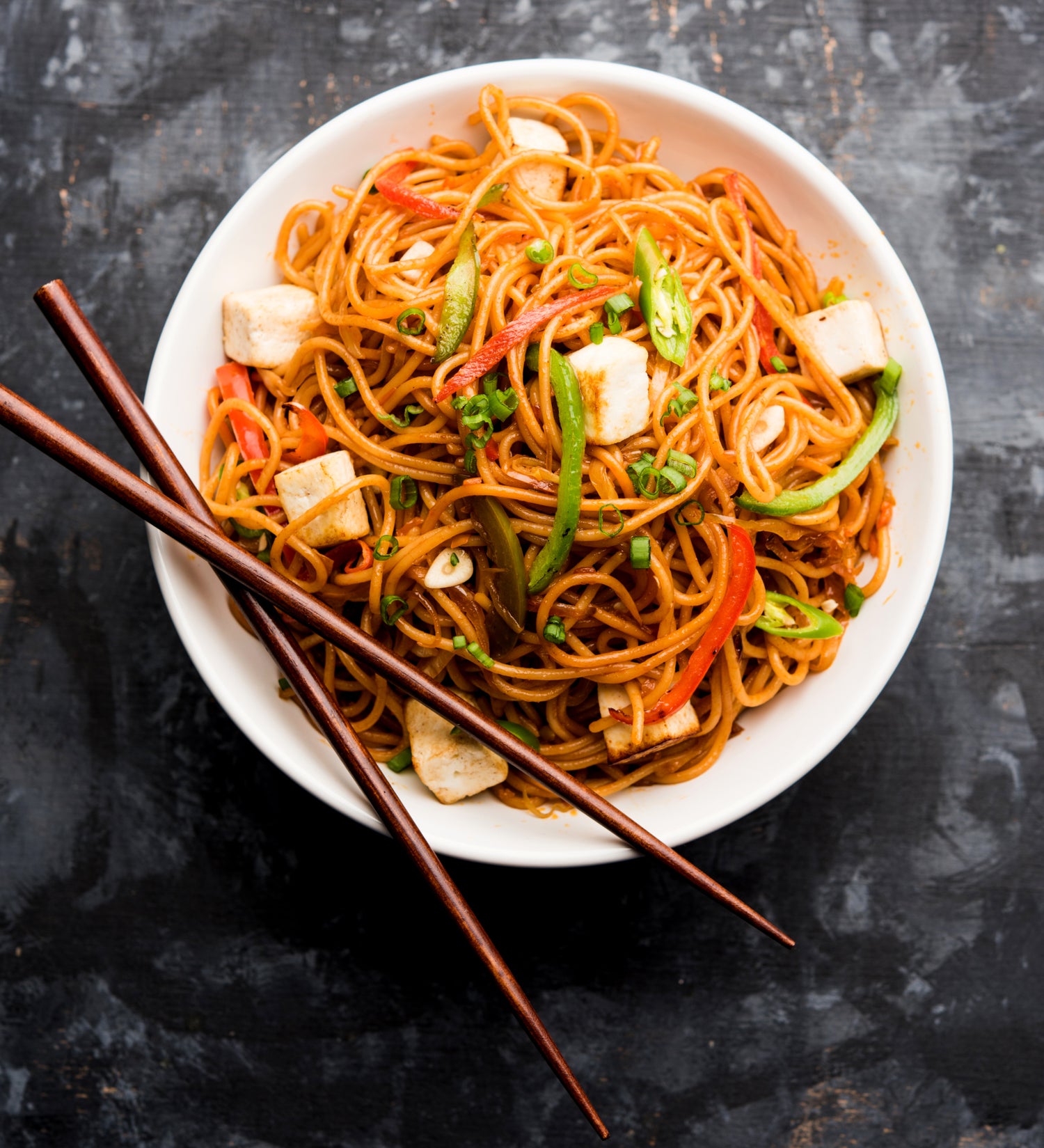 Chinese Noodles with Chop Sticks
