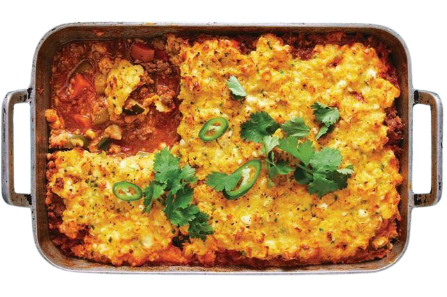 Corn Crusted Mexican Mince Bake