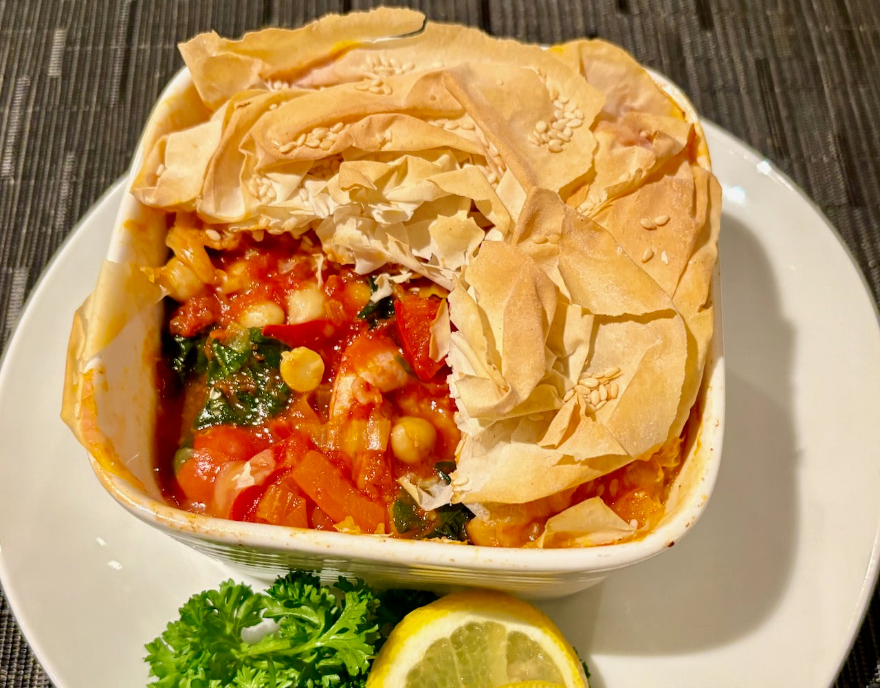 Prawn and Chickpea Pie