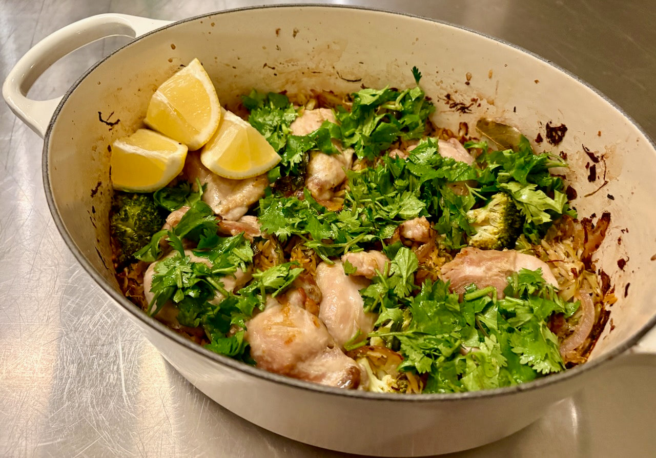 One pot lemon garlic chicken