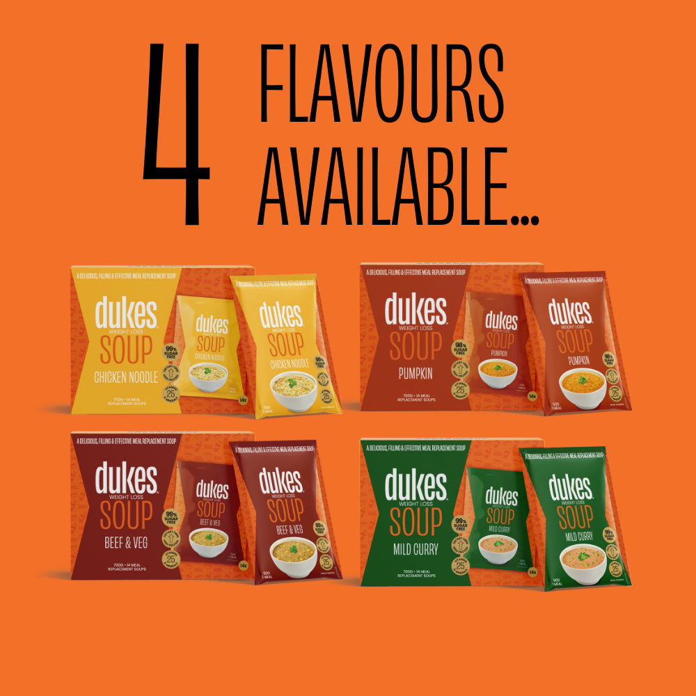 4 Meal Replacement Soup Flavours Available