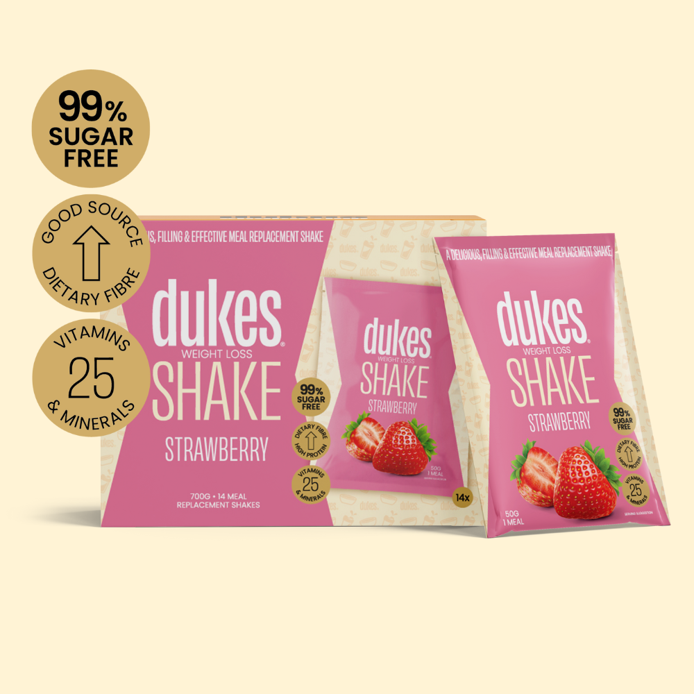 Box of Dukes Strawberry Meal Replacement Shake