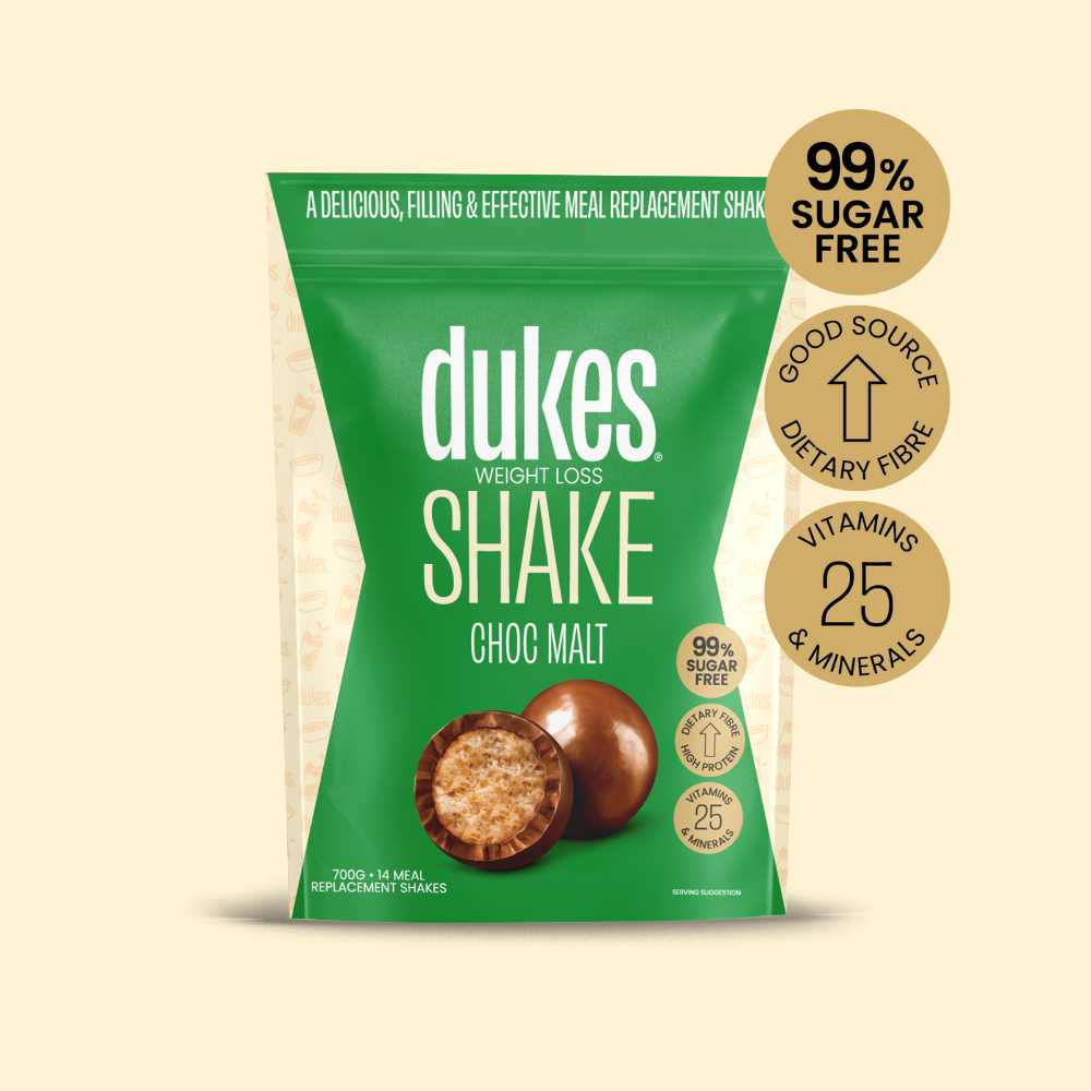 Bag of Choc Malt Dukes  Meal Replacement Shake