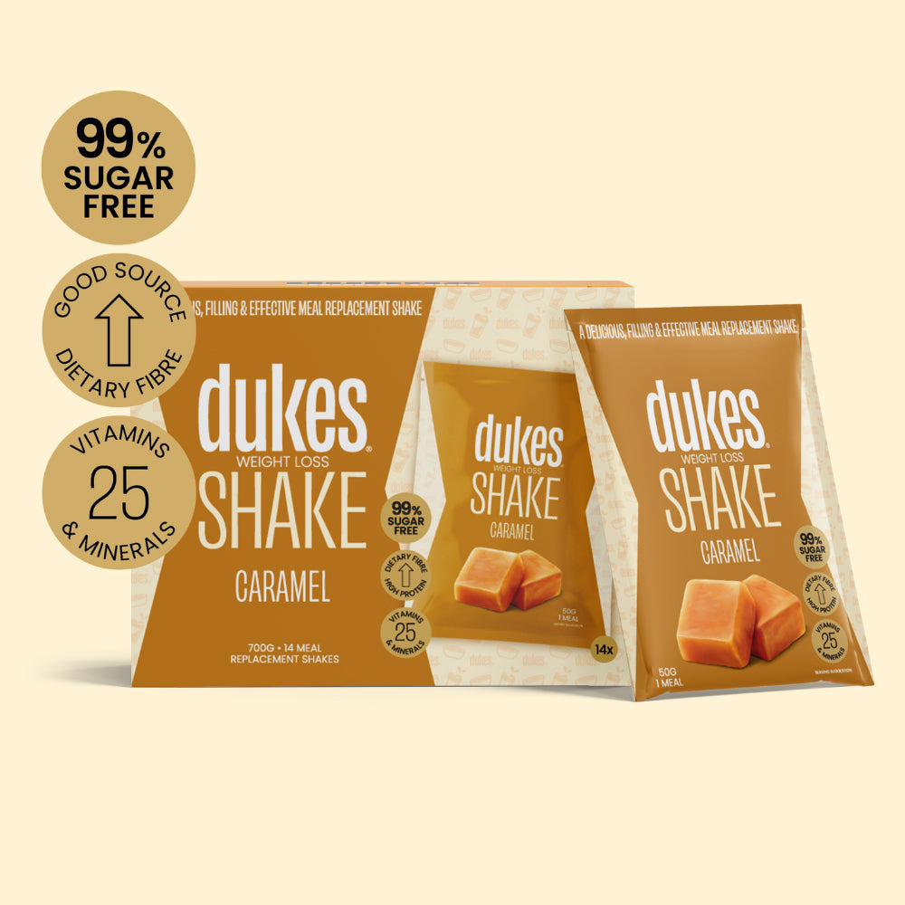 Box of Dukes Caramel Meal Replacement Shake