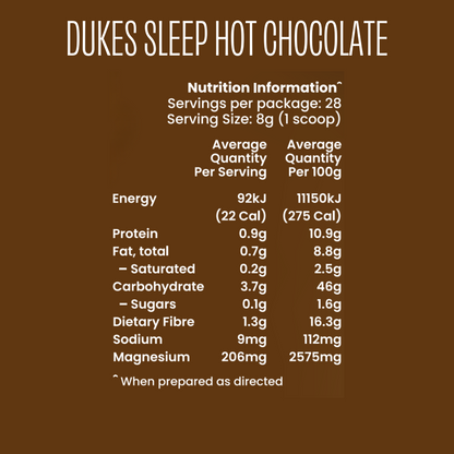 Dukes Sleep Hot Chocolate