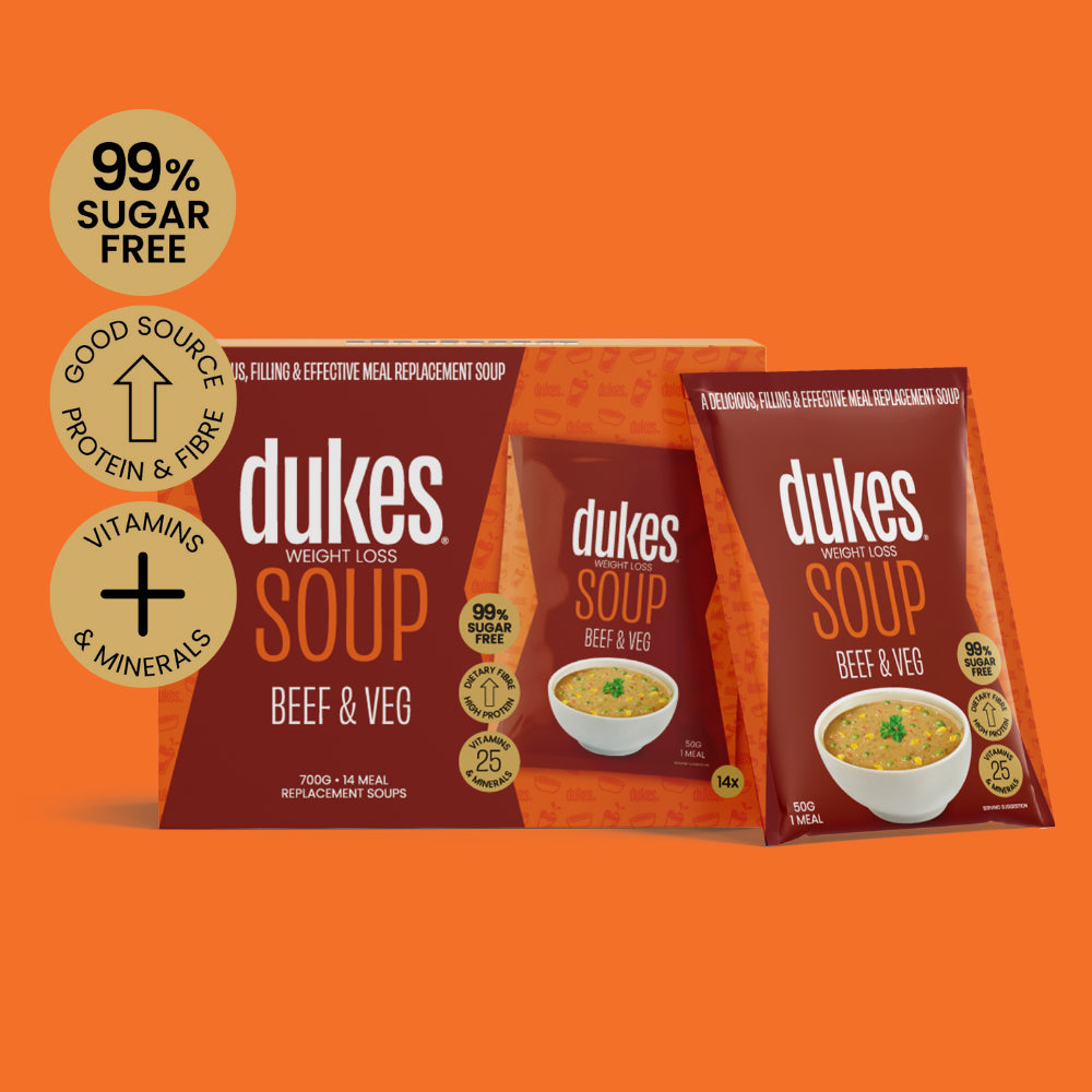 Box of Dukes Beef & Vegtetable  Meal Replacement Soup