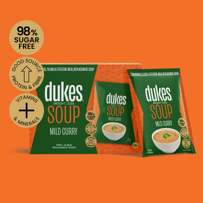 Box of Dukes Mild Curry Meal Replacement Soup